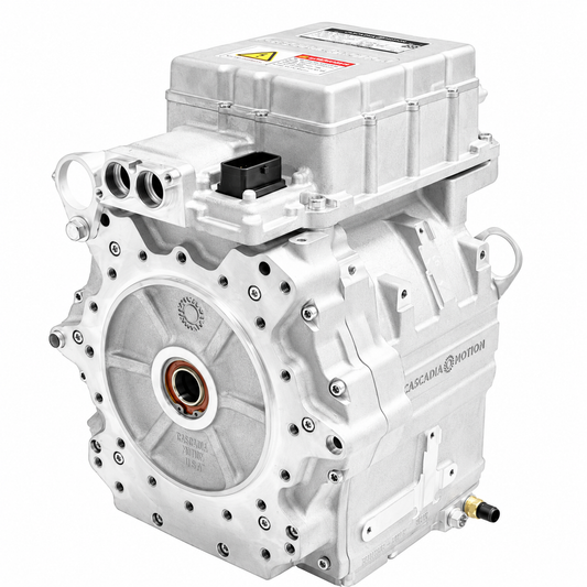 Cascadia Motion iM-225DX-D integrated motor and inverter, front view